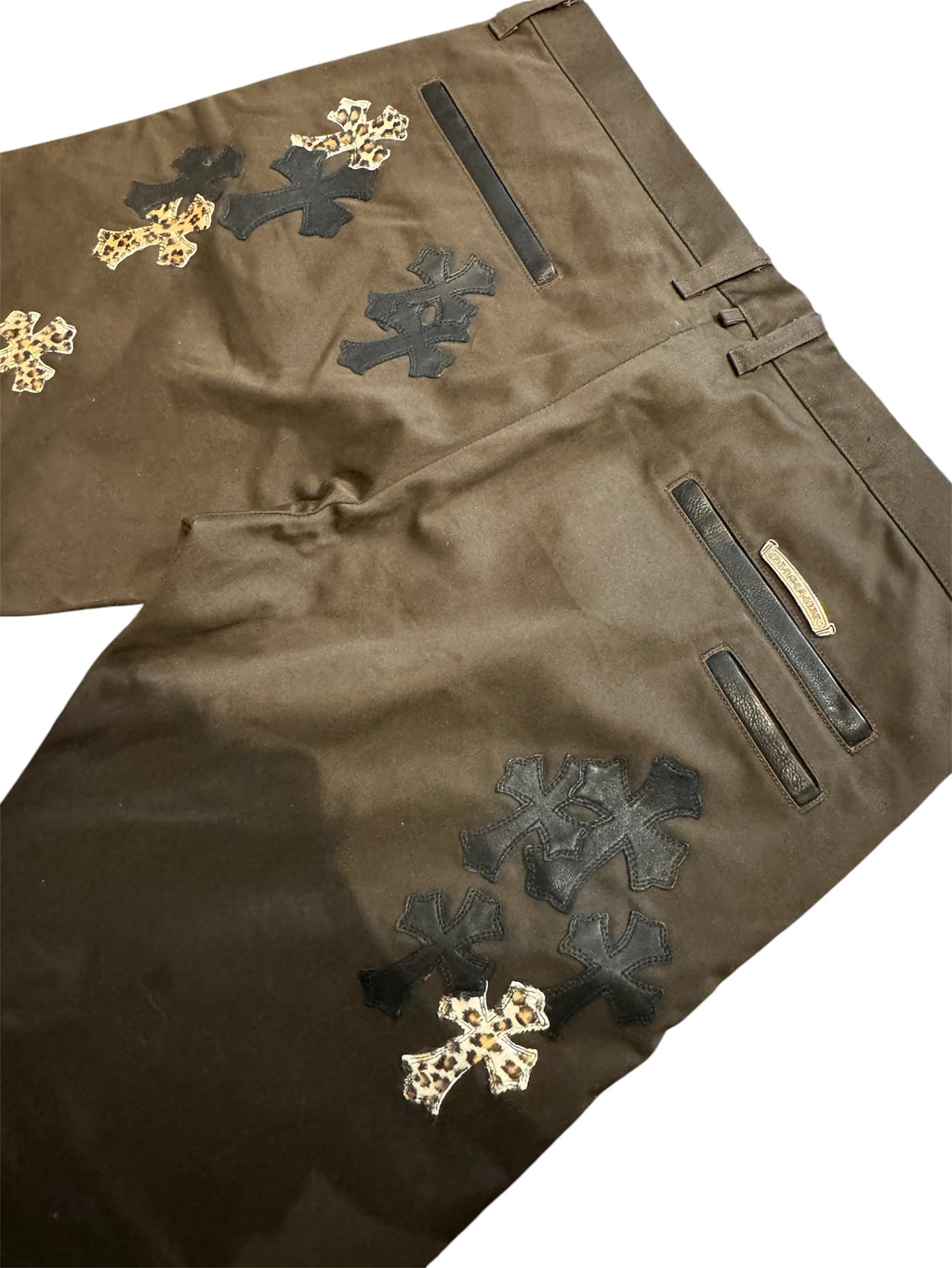 Chrome Hearts Multi Patch Brown Chino Pants