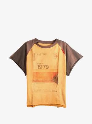 SAITOS graphic print raglan T-shirt