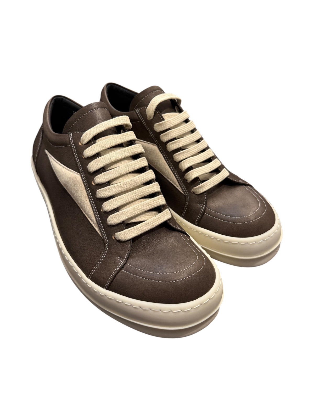 Rick Owens Vintage Lamb Leather Washed Black/Milk Sneaker