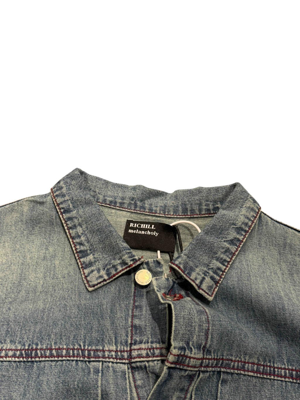 Richill Melancholy Embroidered Blue Denim Shirt
