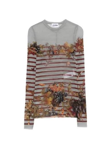 Jean Paul Gaultier Marinière Striped Grape-print Top