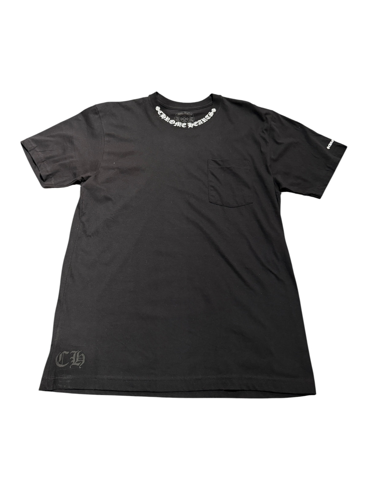 Chrome Hearts Collar Logo Pocket T-Shirt Black/White