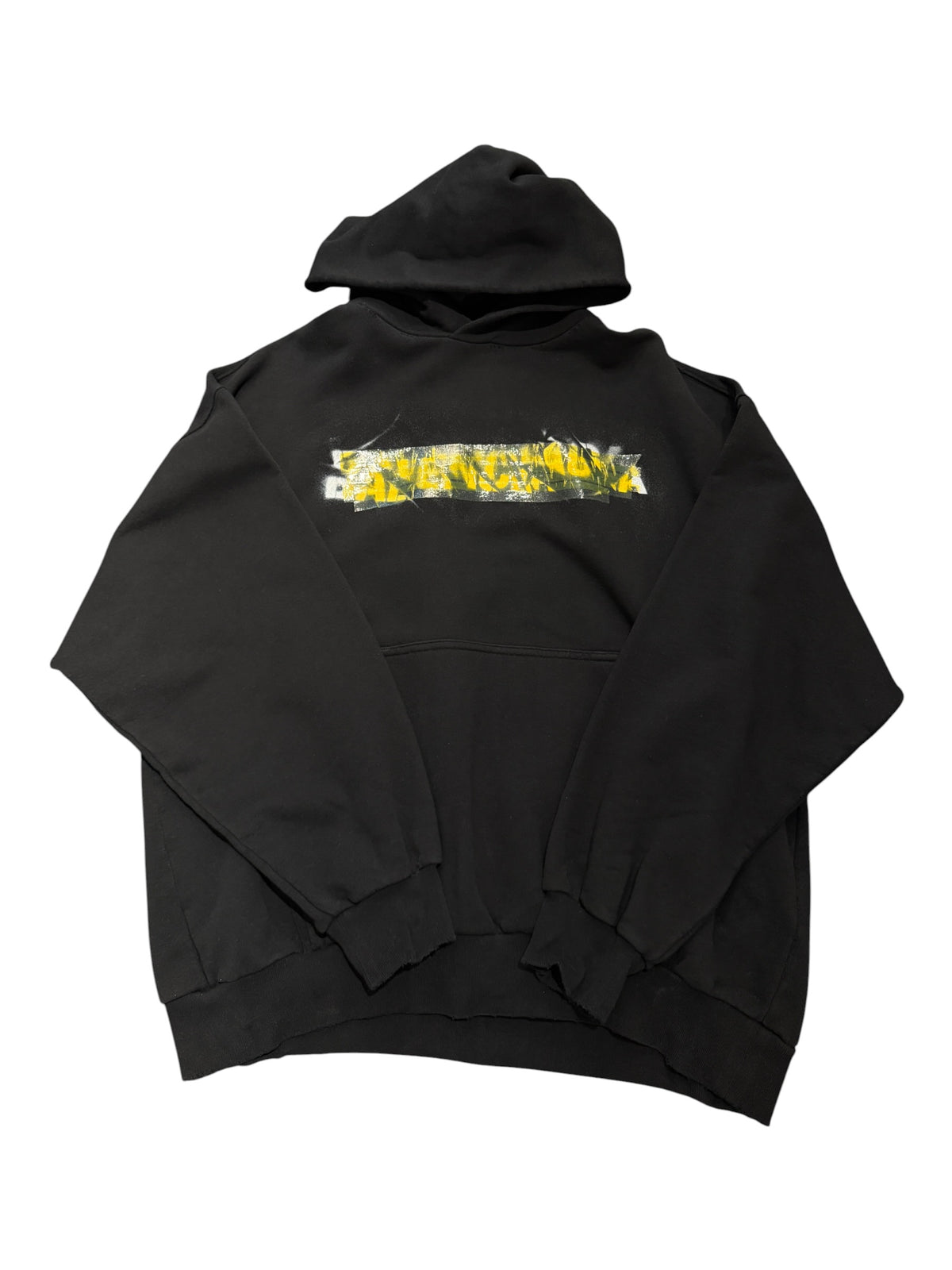 Balenciaga Cotton Distressed Logo Hoodie