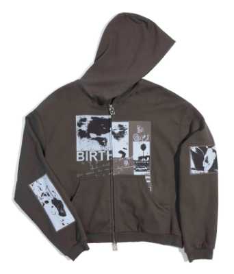 Birth Of Royal Child Hollywood Grey Zip Up Hoodie
