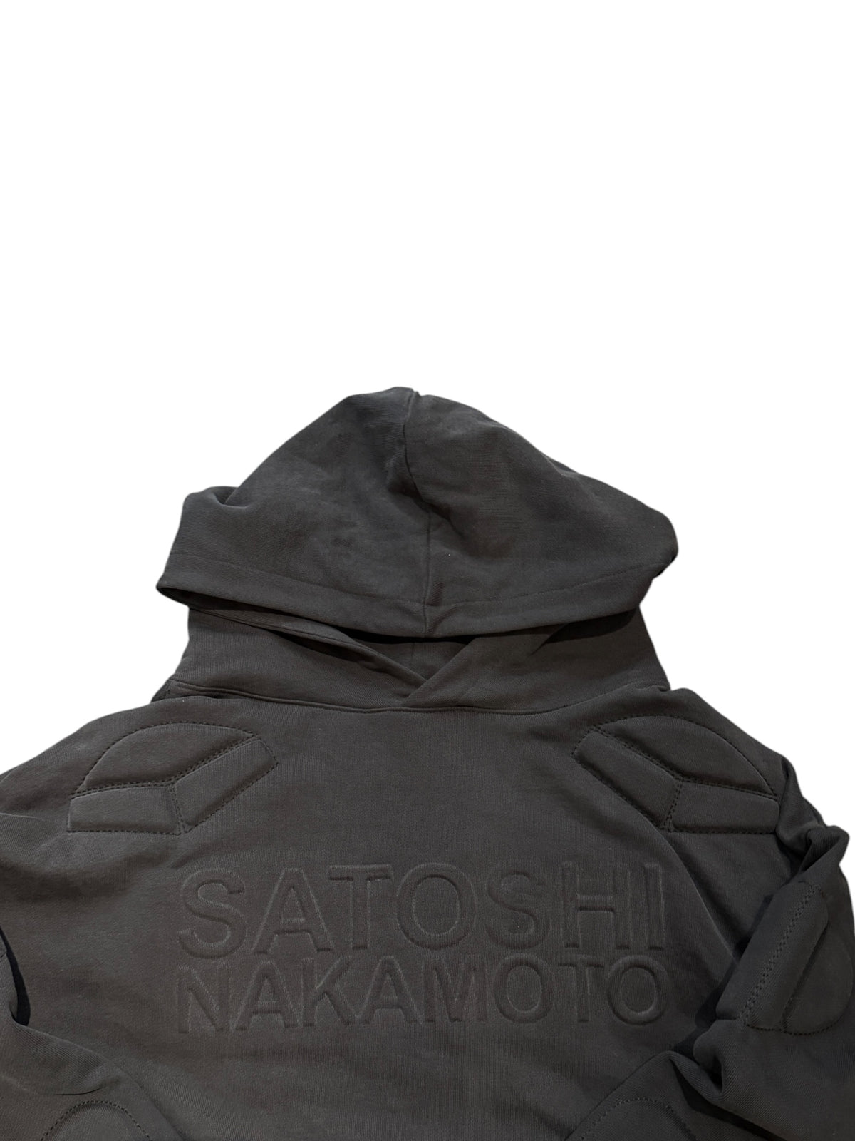 Satoshi Nakamoto Padded Hoodie Black