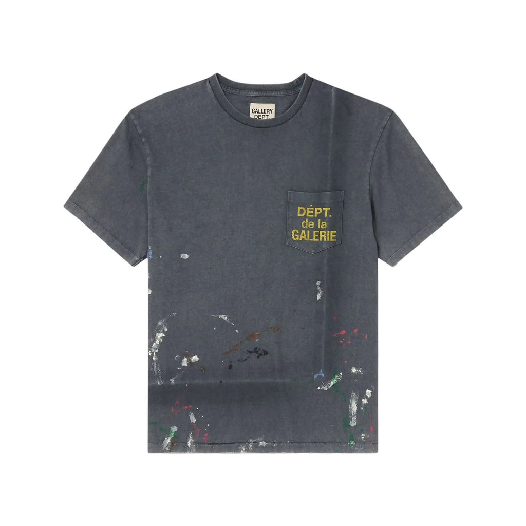 Gallery Dept. French Logo Black Painted T-Shirt
