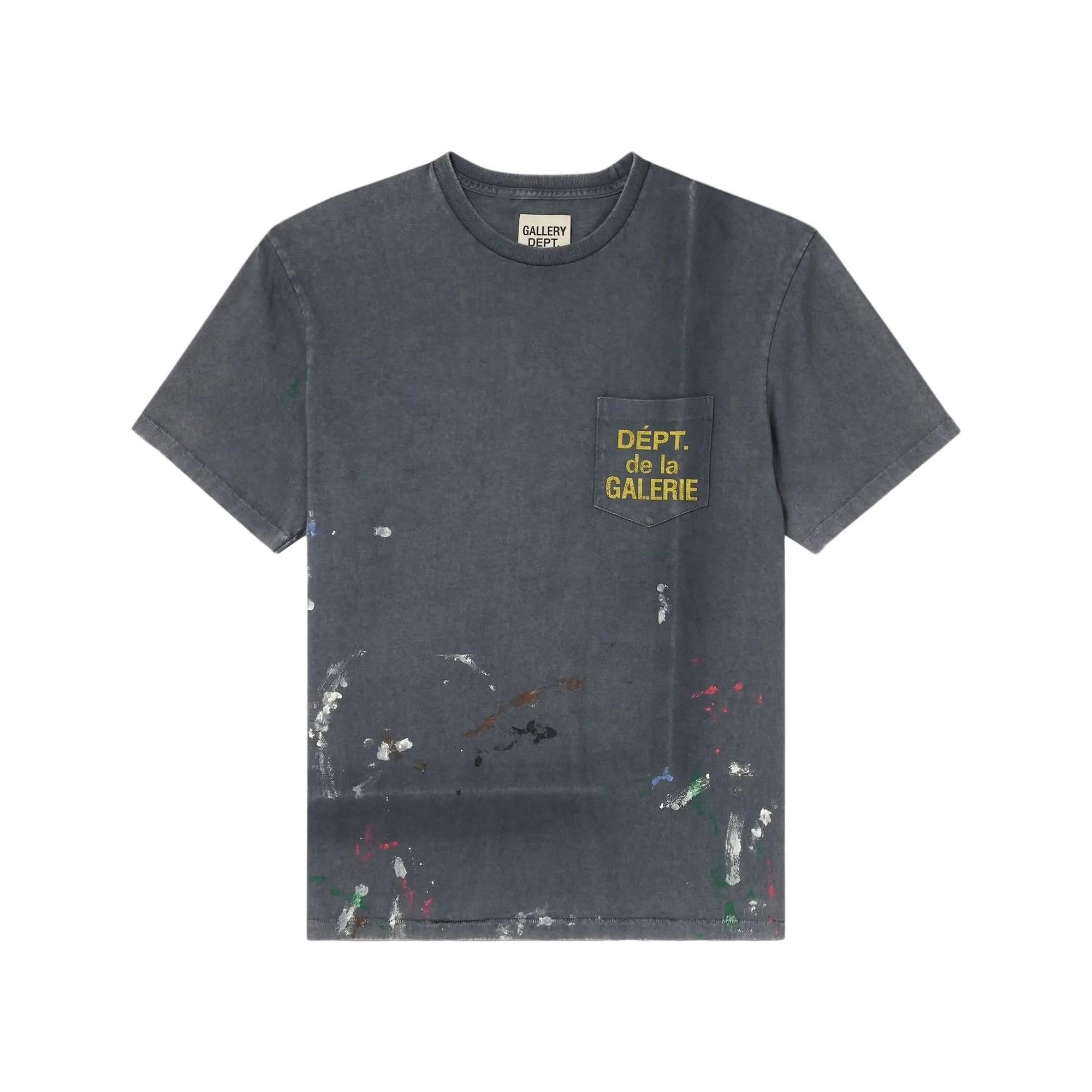 Gallery Dept. French Logo Black Painted T-Shirt