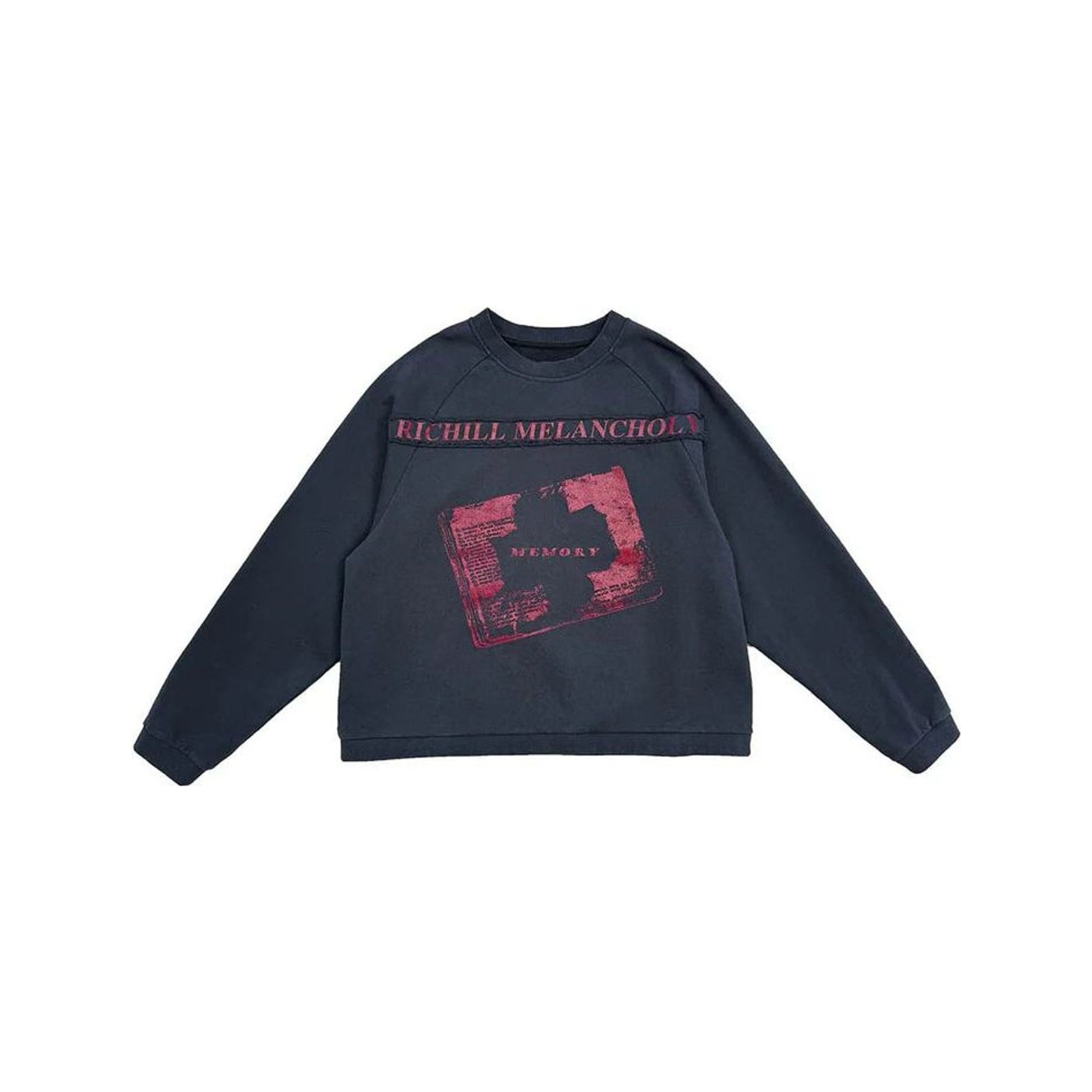 Richill Melancholy Bible Patch Black Crewneck Sweatshirt