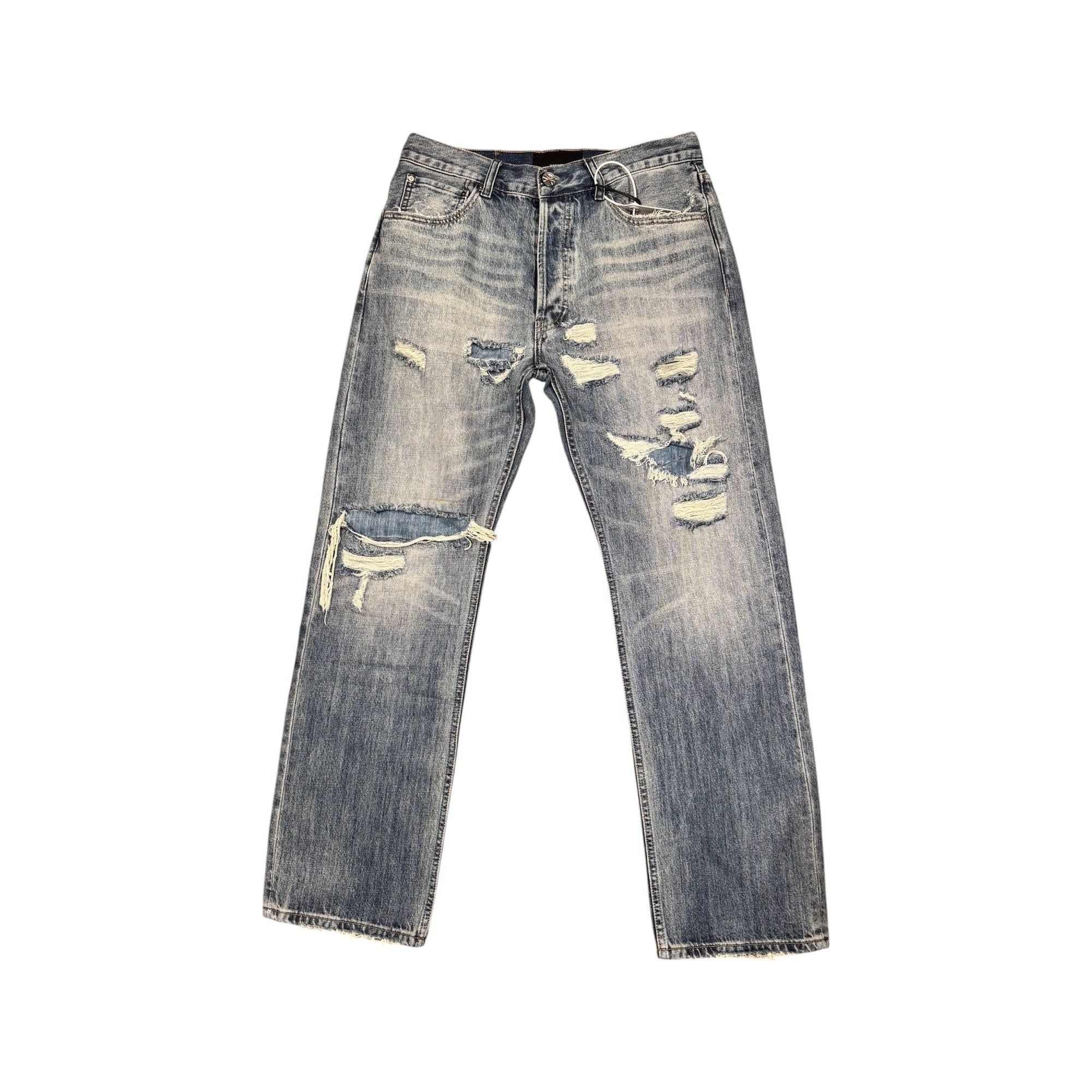 Richill Melancholy Distressed Relaxed Denim Indigo Jeans