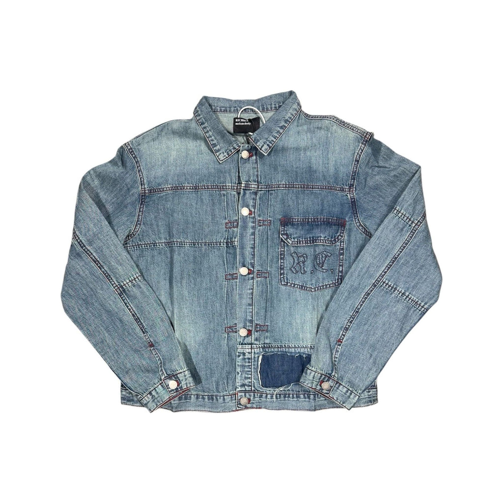 Richill Melancholy Embroidered Blue Denim Shirt