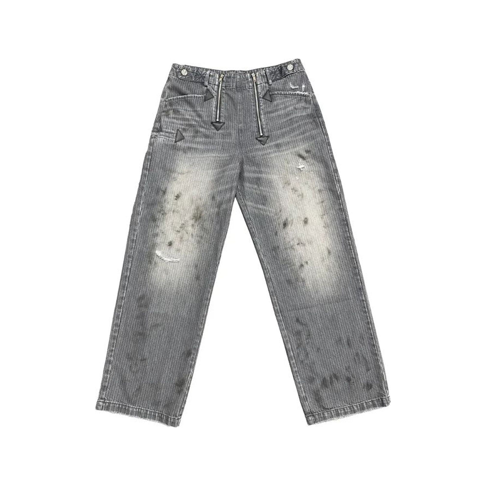Richill Melancholy German Paneled Grey Denim Pants
