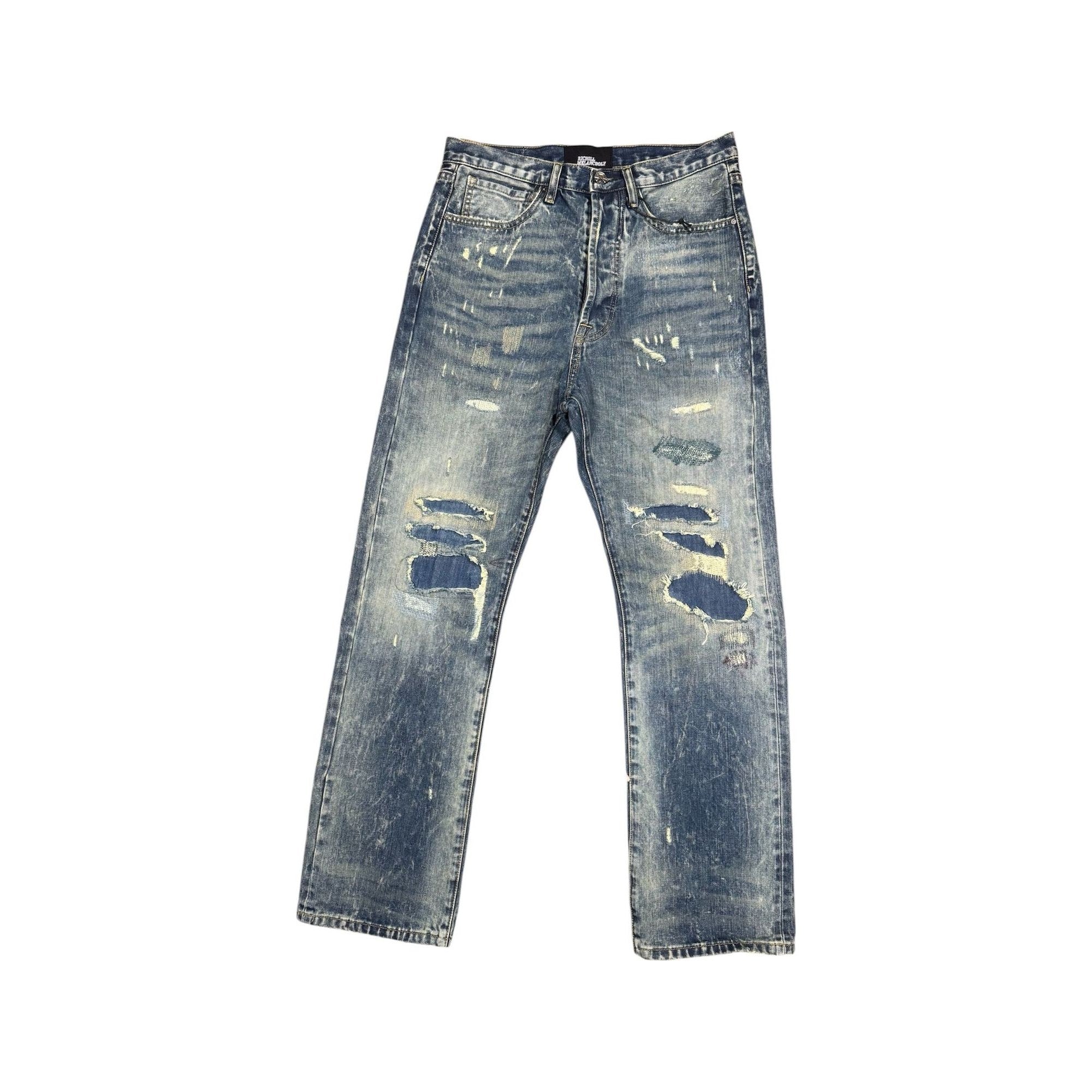 Richill Melancholy Selvedge Distressed Denim Indigo Jeans