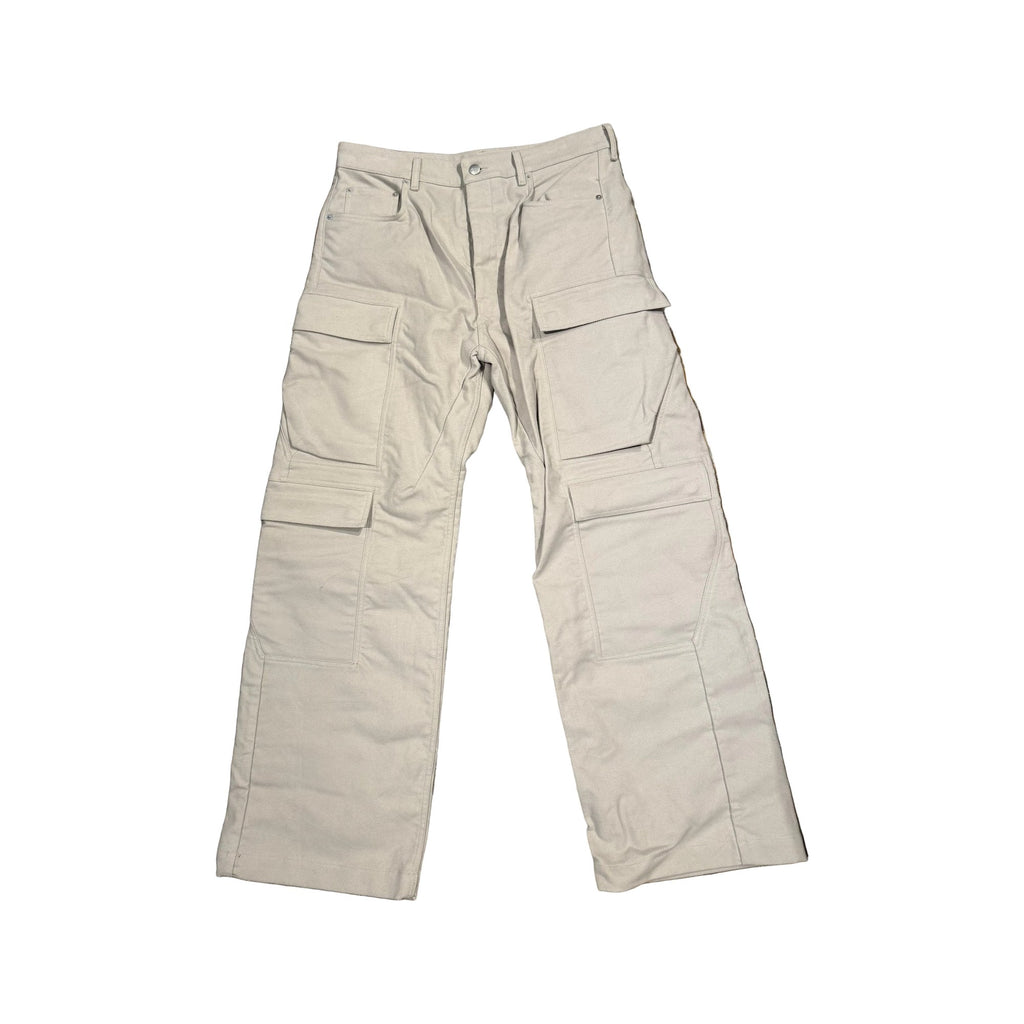 Rick Owens Light Grey Double Cargo Pants