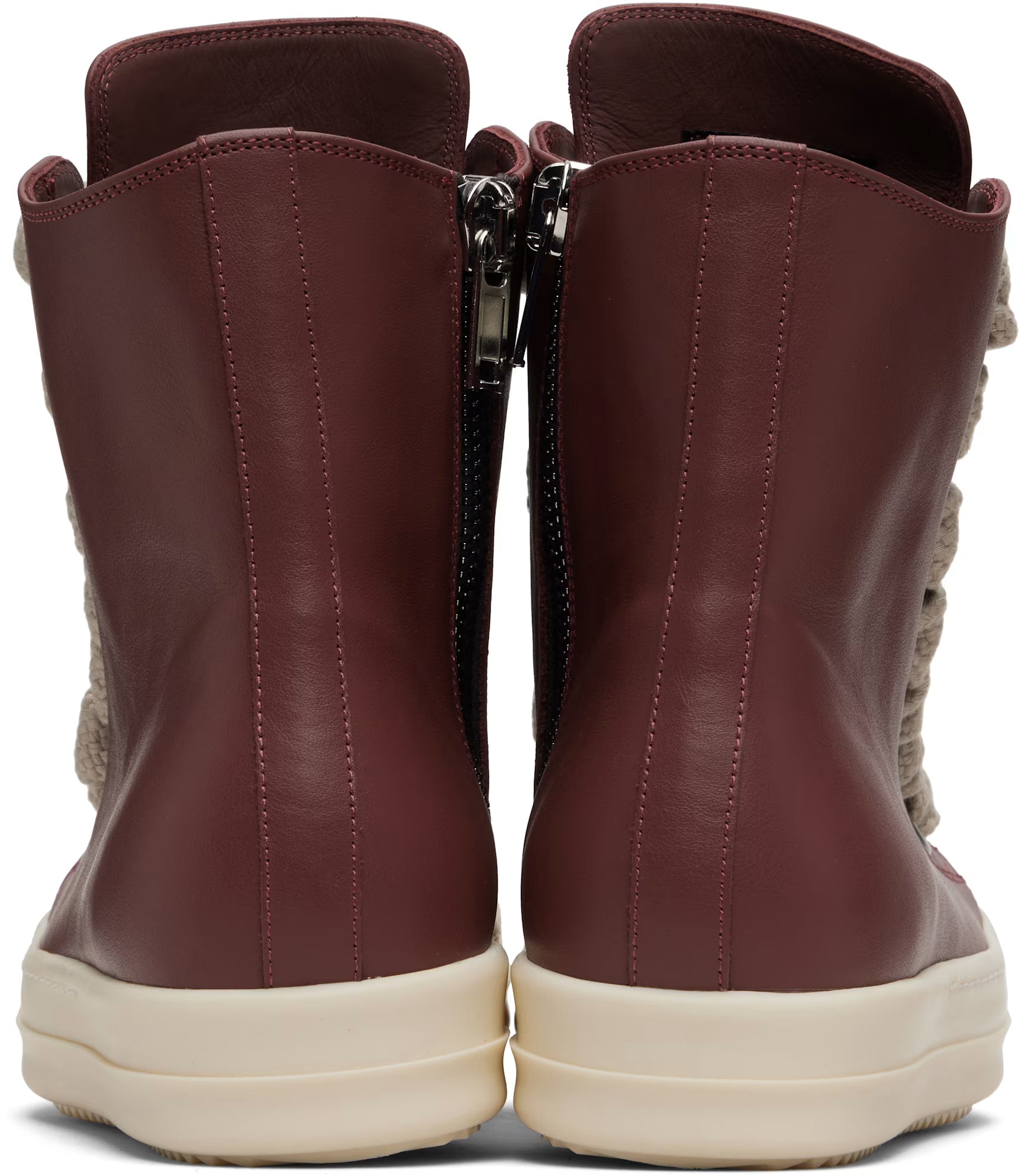 Rick Owens Jumbo Ramone High Rosewood/Milk Sneaker