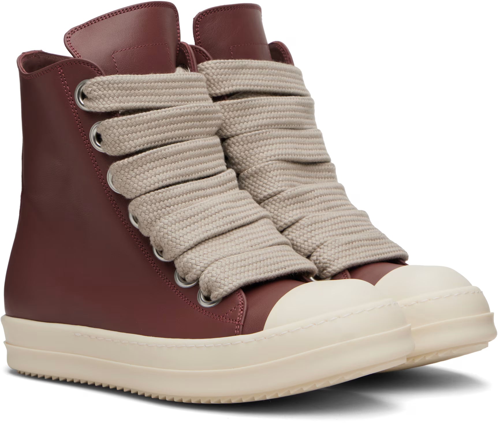Rick Owens Jumbo Ramone High Rosewood/Milk Sneaker