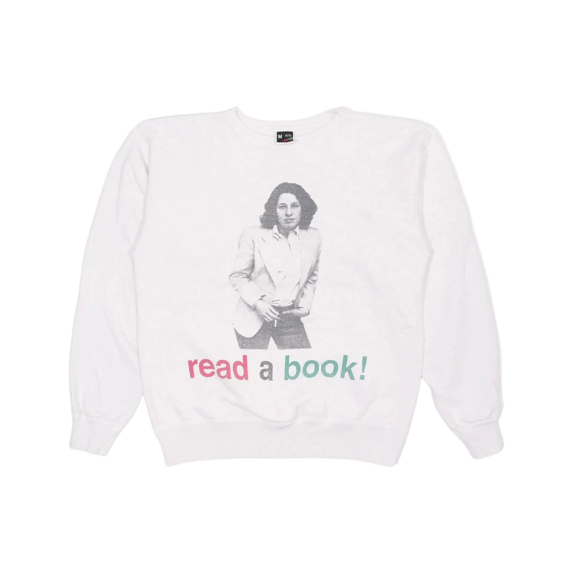 Saint Michael Read A Book White Crewneck