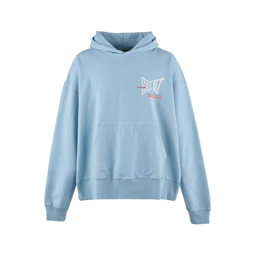 Saint Michael Saint Michael White Logo Baby-Blue Hoodie