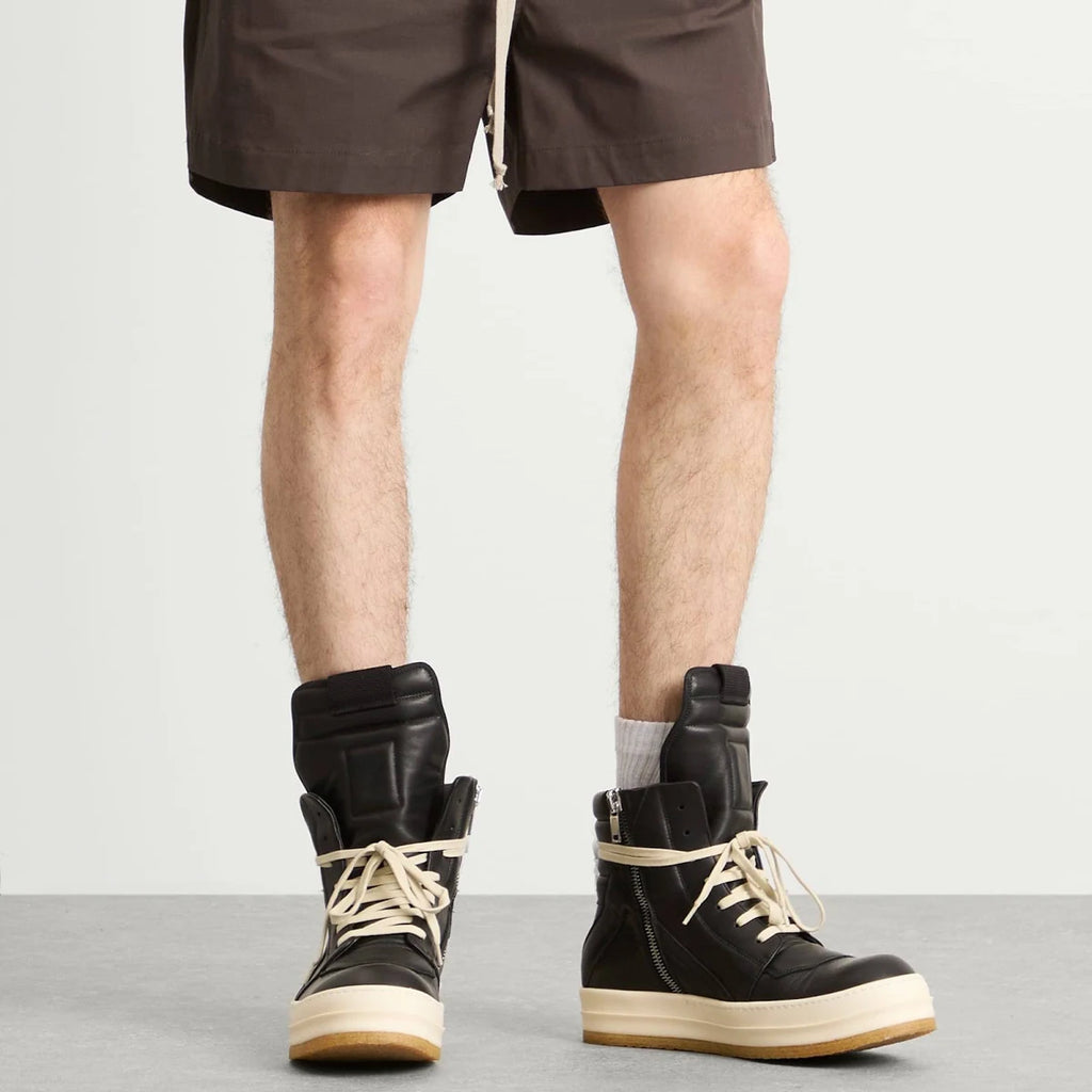 Rick Owens Creep Geobasket Black/Milk Sneakers