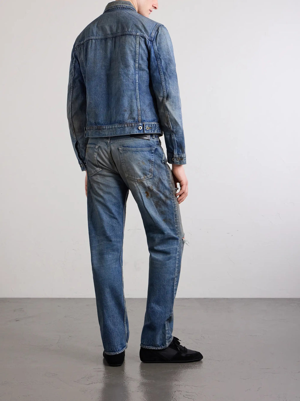 Rick Owens Kurdt Destroyed Indigo Jeans